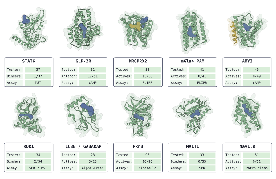 Figure 1: Overview of the 10-target screen