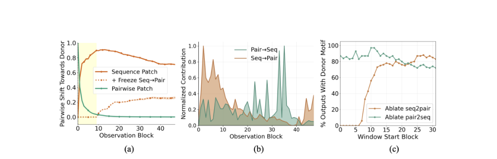 Figure 4: Information flows from sequence into pairwise representations